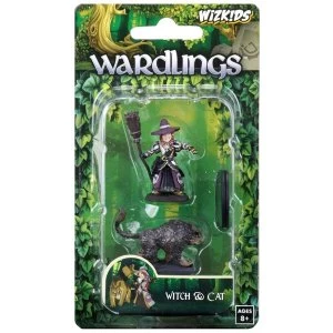 WizKids Wardlings Miniatures - Girl Witch & Witch's Cat