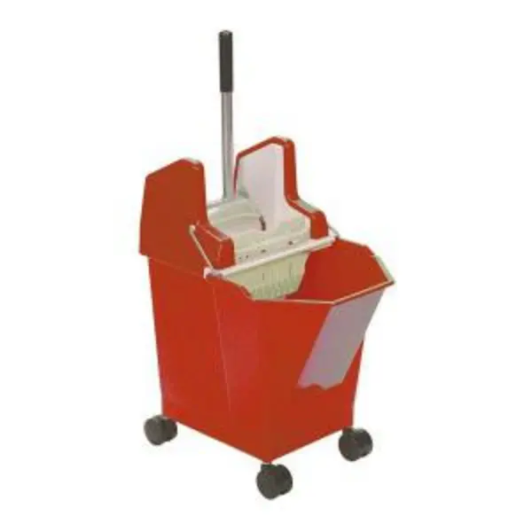 ValueX Mop Bucket With Wringer 9 Litre With Castors Red - 0907062 EXR22749CP