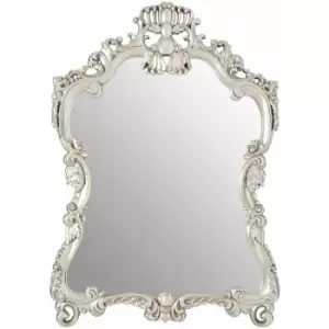 Premier Housewares - Champagne Decorative Swirl Design Wall Mirror