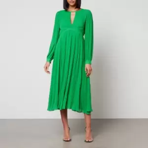 Michael Kors Plisse-Chiffon Midi Dress - S