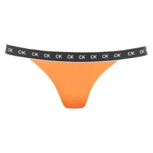 Calvin Klein Mono Brazilian Bikini Bottoms - Orange