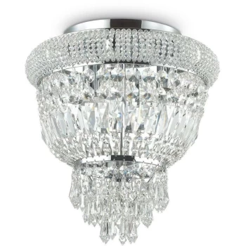 Ideal Lux Dubai - 3 Light Ceiling Light Chandelier Chrome, E14