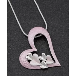 Pastel Tones Blush Heart Necklace