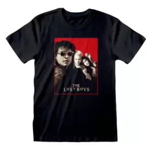 The Lost Boys Unisex Adult Poster T-Shirt (L) (Black)