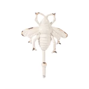 Mini Antique White Bee Hook