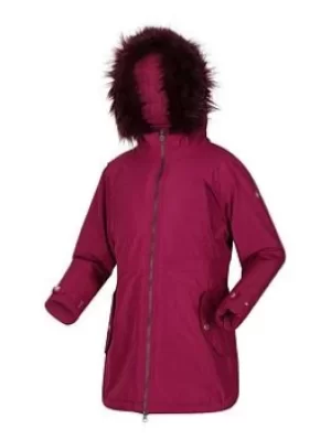 Boys, Regatta Kids Abbettina Waterproof Parka, Raspberry, Size 5-6 Years