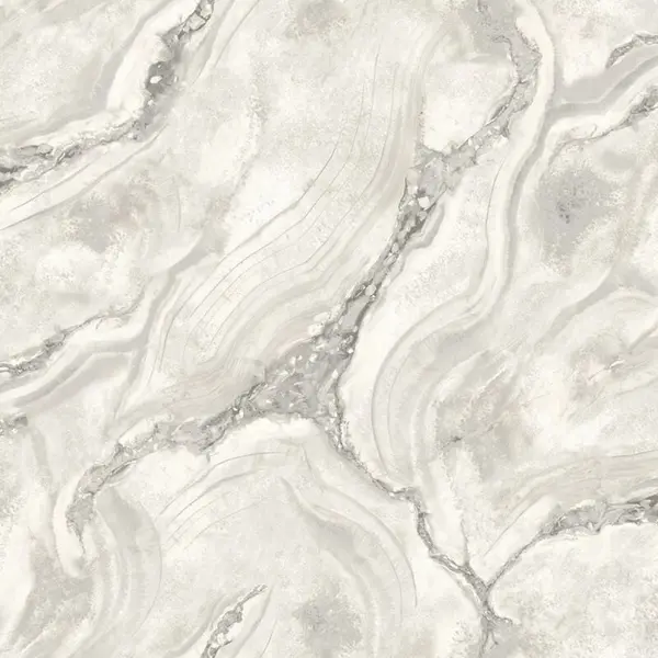 RASCH Rasch - Vasari Palmetto Agate Marble Grey Wallpaper Heavyweight Textured Vinyl WL-529463