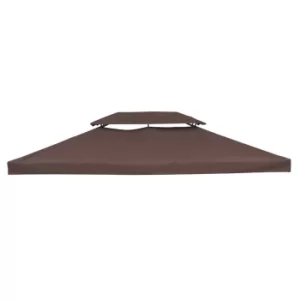 Outsunny Gazebo Replacement Top Cover, 2-Tier, 3x4 m-Brown