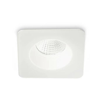 Ideal Lux Lighting - Ideal Lux Square Recessed Downlight White IP65, 3000K, 8W