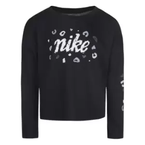 Nike Icon Clash Long Sleeve T Shirt Junior Girls - Black