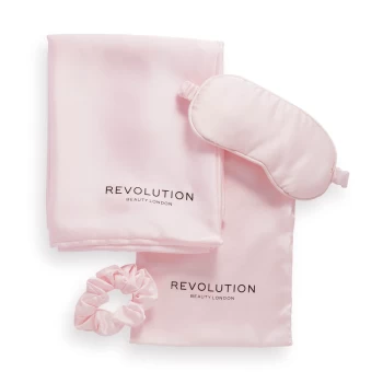 Revolution Beauty The Beauty Sleep Satin Sleep Set - Pink