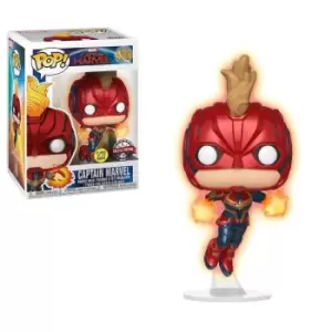 Marvel Captain Marvel Masked GITD EXC Pop! Vinyl Figure