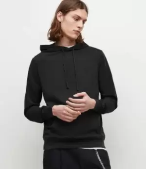 AllSaints Mens Ossage Pullover Hoodie, Black, Size: XL