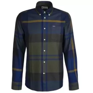 Barbour Mens Dunoon Tailored Shirt Olive Night Medium