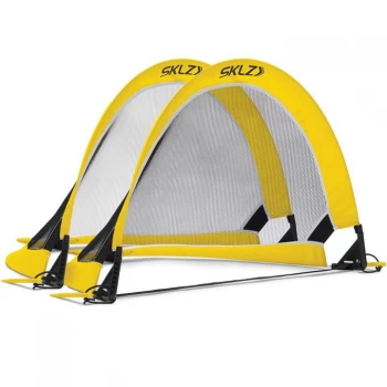 SKLZ Playmaker Soccer Goal Set of Two Pop Up Goals - Yellow/Black