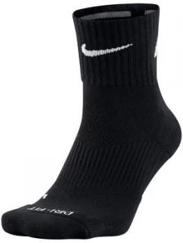 Mens Nike Dri Fit Quarter Socks Black