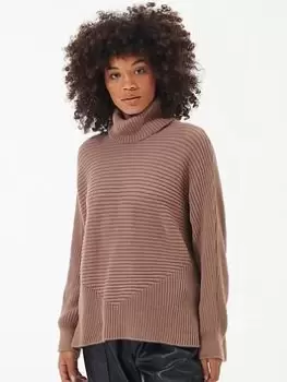 Barbour International Boulevard Knitted Jumper - Brown, Size 16, Women