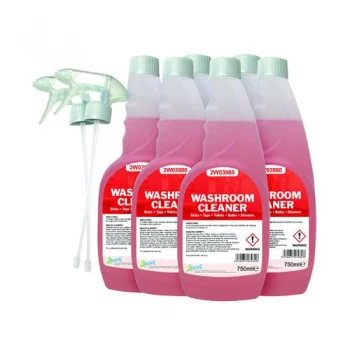 2Work Washroom Cleaner Trigger Spray 750ml Pack of 6 298