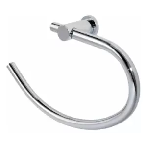 Wall Mounted Chrome Infinity Towel Ring - Chrome