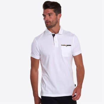 Barbour Mens Corpatch Polo Shirt - White - XXL