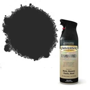 Rust-Oleum Universal Black Hammered effect Multi-surface Spray Paint 400ml