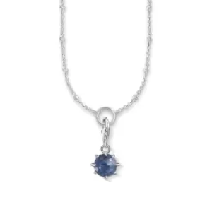 THOMAS SABO Silver Sodalite September Birthstone Charm Necklace