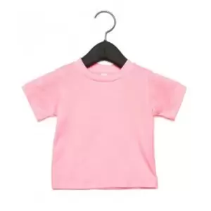 Bella + Canvas Baby Crew Neck T-Shirt (3-6 Months) (Pink)