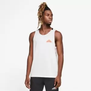 Nike Dri-FIT Trail Solar Chase Mens Trail Running Tank - White