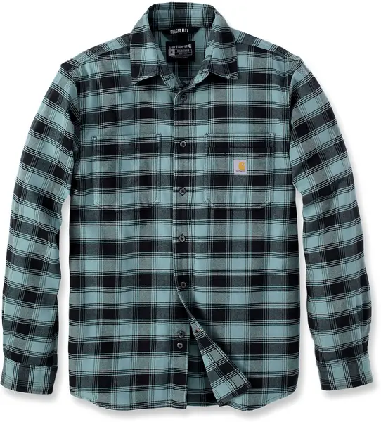 Carhartt Rugged Flex Flannel Plaid Shirt, black-green, Size 2XL