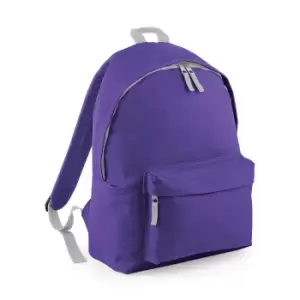 Beechfield Childrens Junior Fashion Backpack Bags / Rucksack / School (One Size) (Purple/ Light Grey)