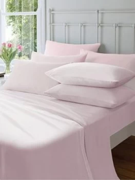 Catherine Lansfield Soft N Cosy Brushed Cotton Extra Deep Double Fitted Sheet - Pink