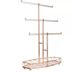 Rose Gold Jewellery Tree Stand M&W - Rose Gold