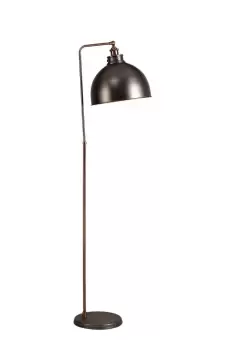 Adjustable Floor Lamp, 1 x E27, Antique Silver, Copper, White