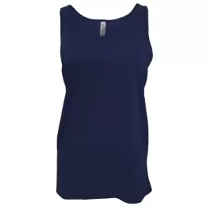 Canvas Adults Unisex Jersey Sleeveless Tank Top (2XL) (Navy Blue)