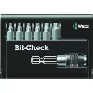 Wera 05056158001 8067-6 BO Torx Bit-Check and Bit Holder Set, 7 Pieces