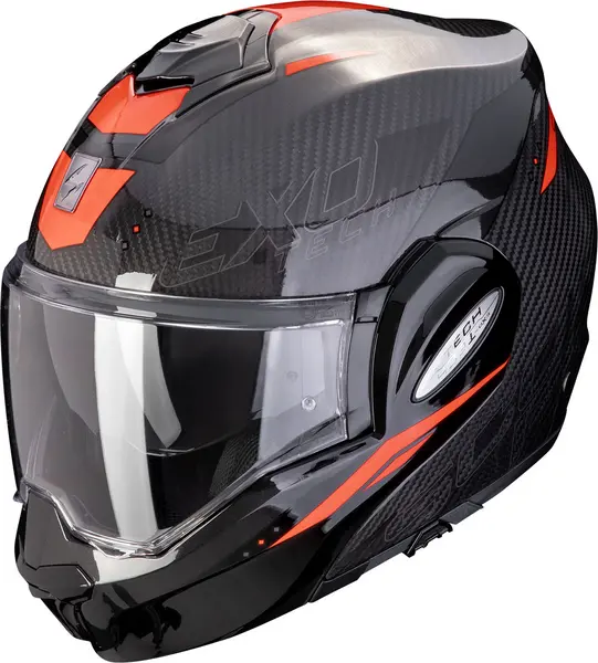 Scorpion Exo-Tech Evo Carbon Rover Black Red Modular Helmet L