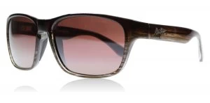 Maui Jim Mixed Plate Sunglasses Chocolate Striped Fade STG-BG Polariserade 58mm