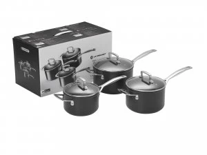 Le Creuset Toughened Non Stick 3 Piece Saucepan Set