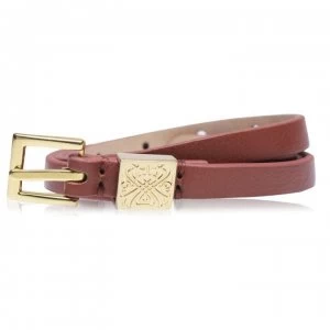 Biba Leather Skinny Belt - Tan