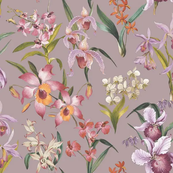 Rasch Maya Floral Lilac Wallpaper Vibrant Colourful Flowers Modern Feature Wall WL-283661