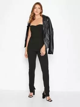 Long Tall Sally Black Corset Detail Jumpsuit, Black, Size 14-16, Women