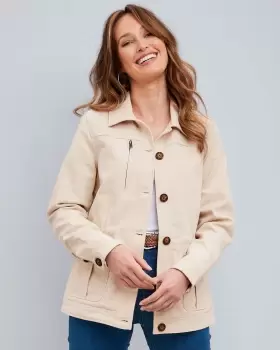 Cotton Traders Womens The Cargo Jacket in Cream