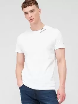 Tommy Hilfiger Neck Logo Pique T-Shirt - White