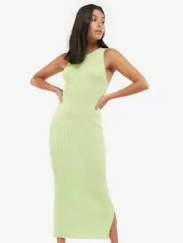 Barbour International Silvestro Knitted Sleeveless Maxi Dress - Green, Size 18, Women