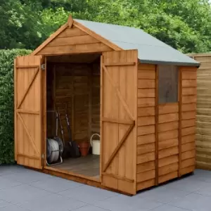 7' x 5' Forest Overlap Dip Treated Double Door Apex Wooden Shed (2.32m x 1.54m)