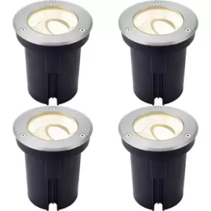 4 PACK Stainless Steel IP67 Ground Light - 13W Warm White LED - Tilting Head