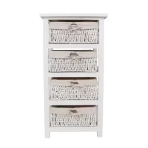 Interiors by PH 4 Maize Baskets White Storage Unit