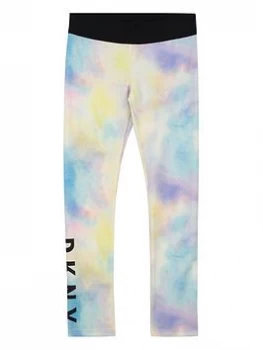 DKNY Girls Pastel Fade Leggings - Pastel, Pastel Multi, Size Age: 16 Years, Women