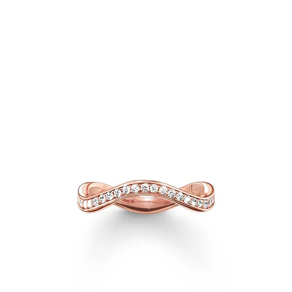 Thomas Sabo TR2010-416-14-56 Ring size 56 Rose Gold PLATE C/ Jewellery