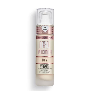 Makeup Revolution IRL Filter Longwear Foundation 23ml (Various Shades) - F.02